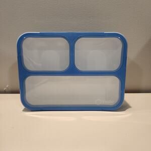 Kinsho Bento Lunch Box Kids & Adult with 3 Compartments Blue 1 pack